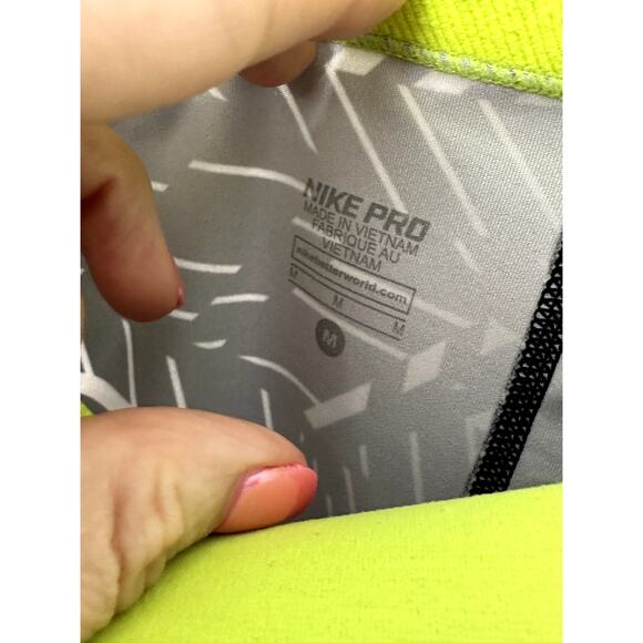 Nike Pro Black & White Compression Capri Legging Womens Medium - Picture 6 of 6